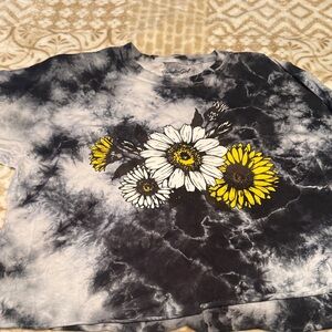 Tie-Dye Sunflower Crop Top